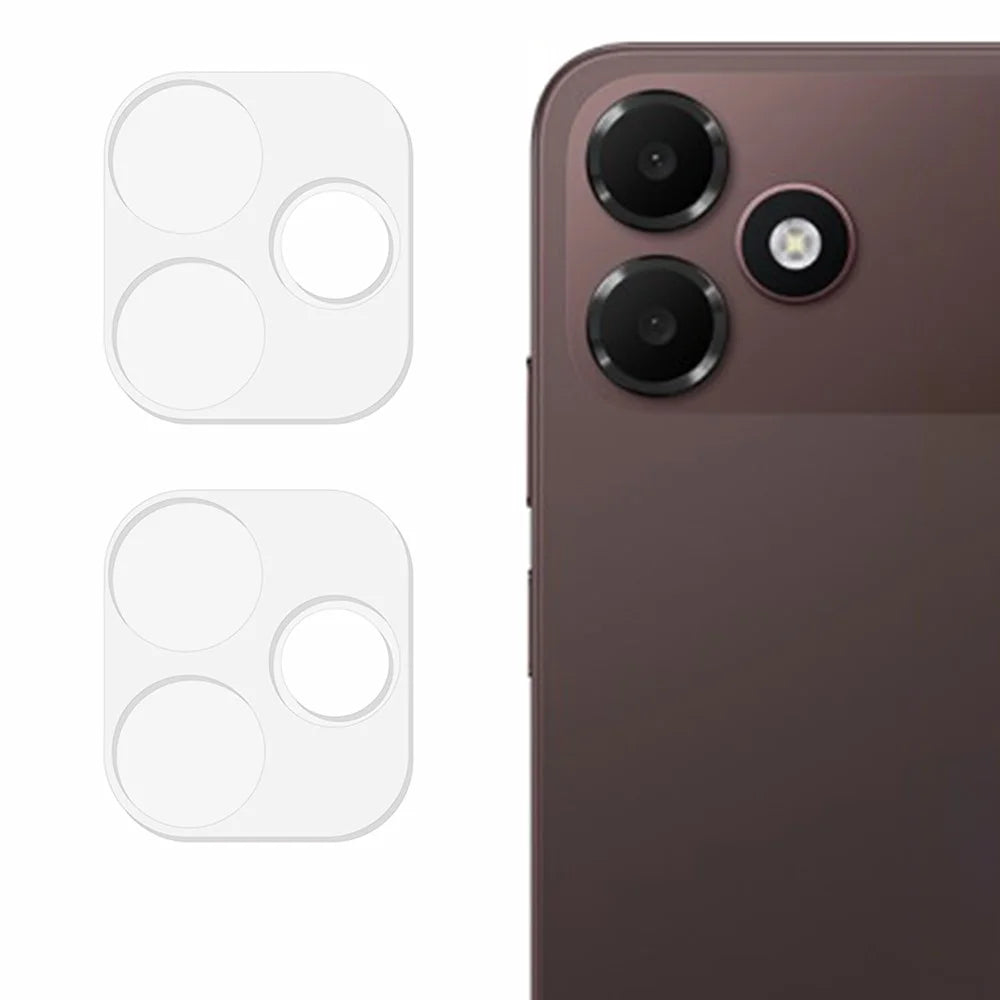 2Pcs For Oppo A6c 4G Full Coverage Camera Lens Protector 3D Arc Edge Anti-Scratch Tempered Glass Lens Film - Transparent - 1