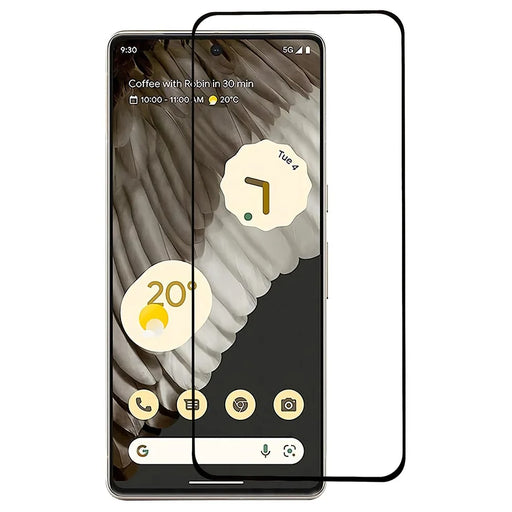 For Google Pixel 7 Pro 5G Full Glue Full Screen Silk Printing Screen Protector Tempered Glass Ultra Clear Screen Film, Black Edge - 1