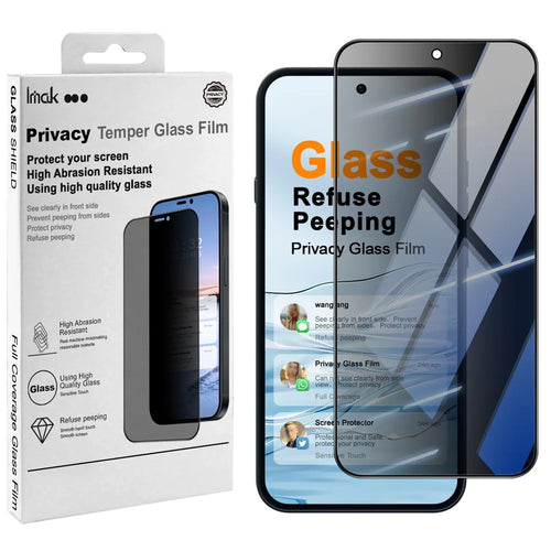 IMAK For Nothing Nothing Phone (4a) Privacy Screen Protector Anti Peep Full Cover Tempered Glass Film (Fingerprint Unlock) - Black - 1
