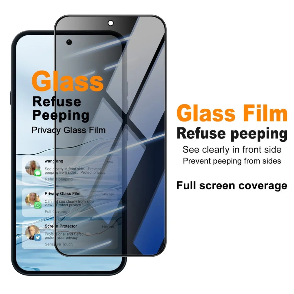 IMAK For Nothing Nothing Phone (4a) Privacy Screen Protector Anti Peep Full Cover Tempered Glass Film (Fingerprint Unlock) - Black - 3