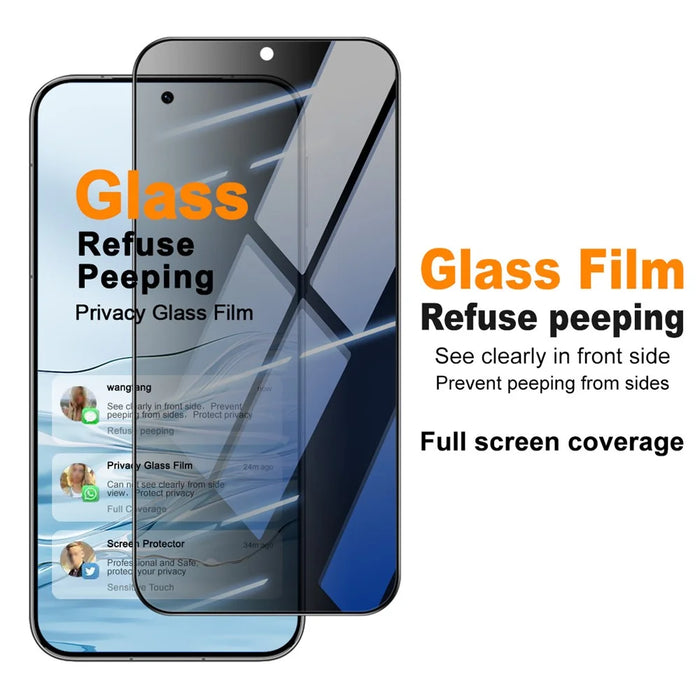 IMAK For Huawei Pura 90s Pro 5G / Pura 90 Pro Anti Peep Tempered Glass Screen Protector Full Coverage - Black - 3