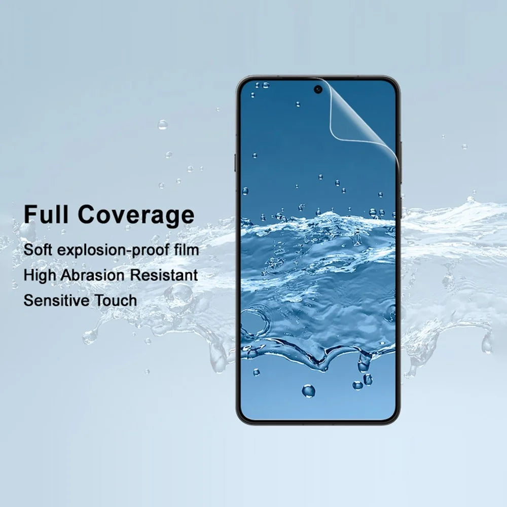 IMAK Hydrogel Film 4th For Oppo Find X8 Ultra 5G / Find X9 Ultra 5G / vivo iQOO 15T 5G / iQOO 13 5G / X300 Ultra 5G Full Screen Protector Ultra Clear Full Glue Soft TPU Film (Fingerprint Unlock) - Transparent - 3
