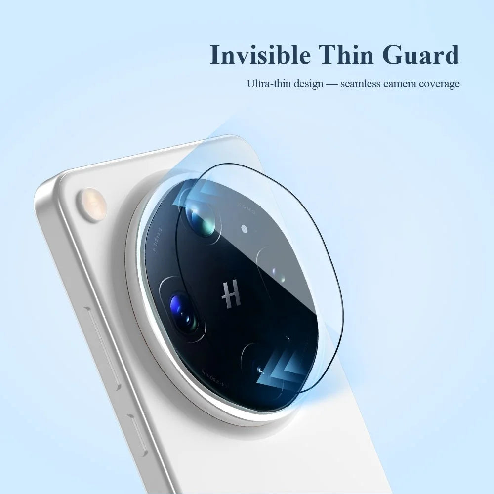 LEREACH for Oppo Find X8 Ultra 5G Camera Lens Protector Full Cover High Aluminium-silicon Glass Lens Film with Auto-Align Installation Frame - Transparent with Black Circle - 7