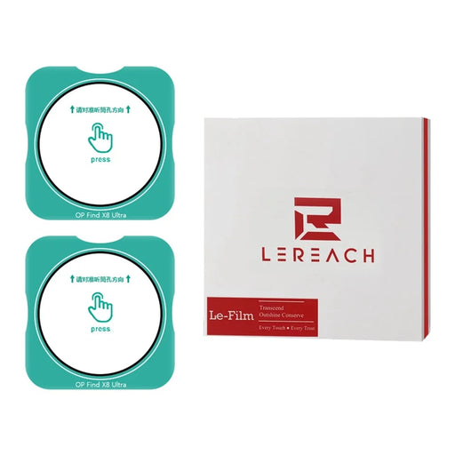 LEREACH 2Pcs for Oppo Find X8 Ultra 5G Camera Lens Protector Full Cover High Aluminium-silicon Glass Lens Film with Auto-Align Installation Frame - Transparent with Black Circle - 1