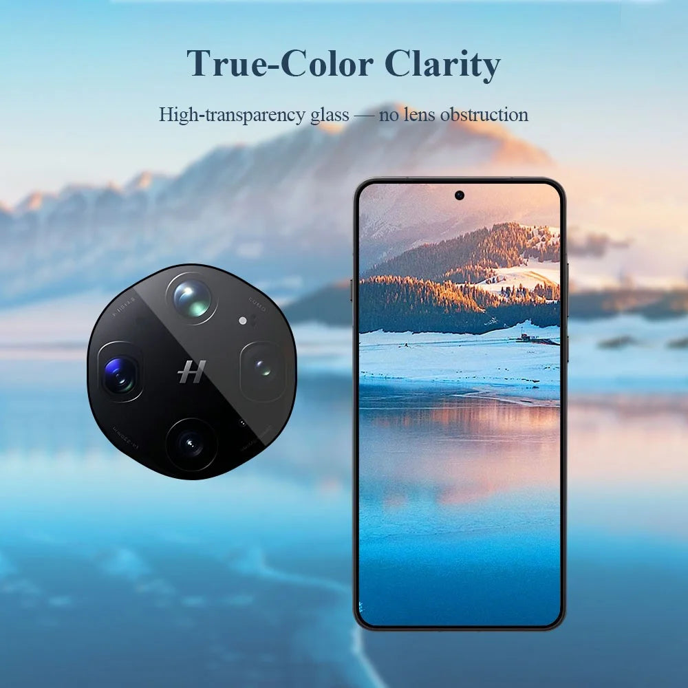 LEREACH for Oppo Find X8 Pro 5G Camera Lens Protector Full Cover High Aluminium-silicon Glass Lens Film with Auto-Align Installation Frame - Transparent with Black Circle - 5