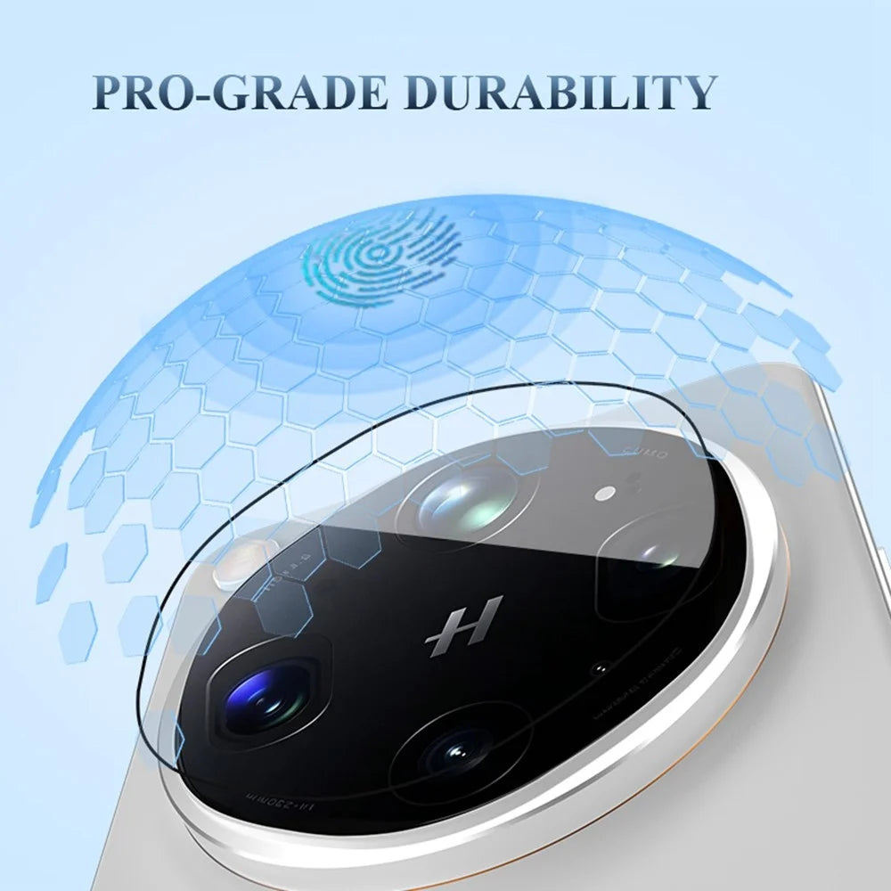 LEREACH 2Pcs for Oppo Find X8 Pro 5G Camera Lens Protector Full Cover High Aluminium-silicon Glass Lens Film with Auto-Align Installation Frame - Transparent with Black Circle - 3