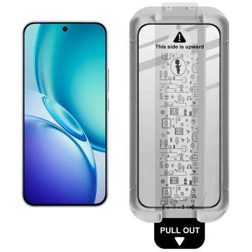 IMAK For vivo Y600 Pro 5G Tempered Glass Full Screen Protector Full Glue Film with Dust-free Installation Tool (Fingerprint Unlock) - Black - 2