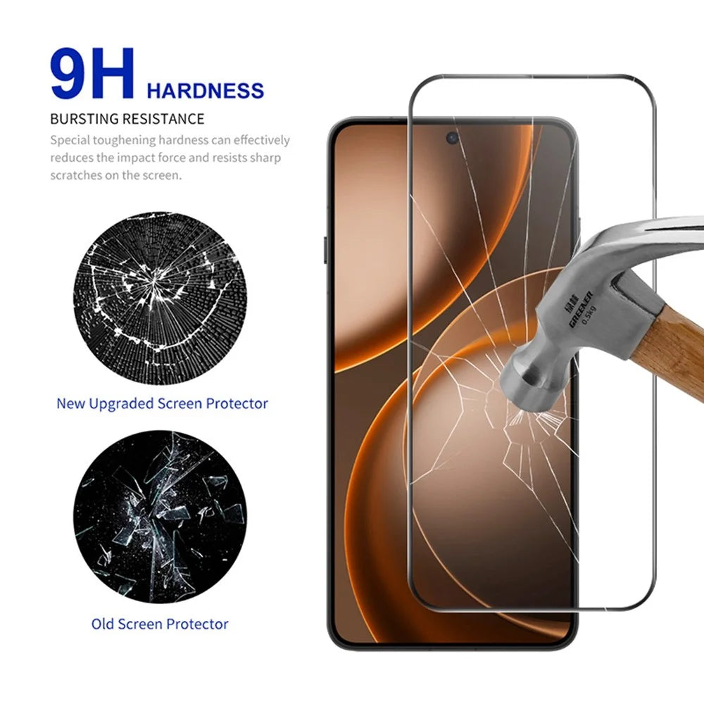 RURIHAI For Oppo Find X9 Ultra 5G Full Glue Screen Protector High Aluminium Silicon Glass Film, Ultrasonic Fingerprint Unlock - 3