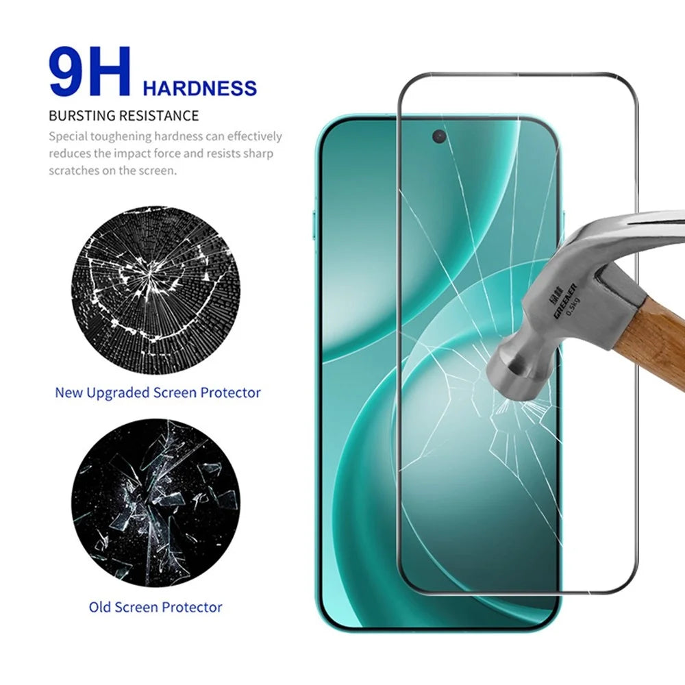 RURIHAI 10Pcs For Oppo Find X9s Pro 5G Full Glue Screen Protector High Aluminium Silicon Glass Film, Ultrasonic Fingerprint Unlock - 3
