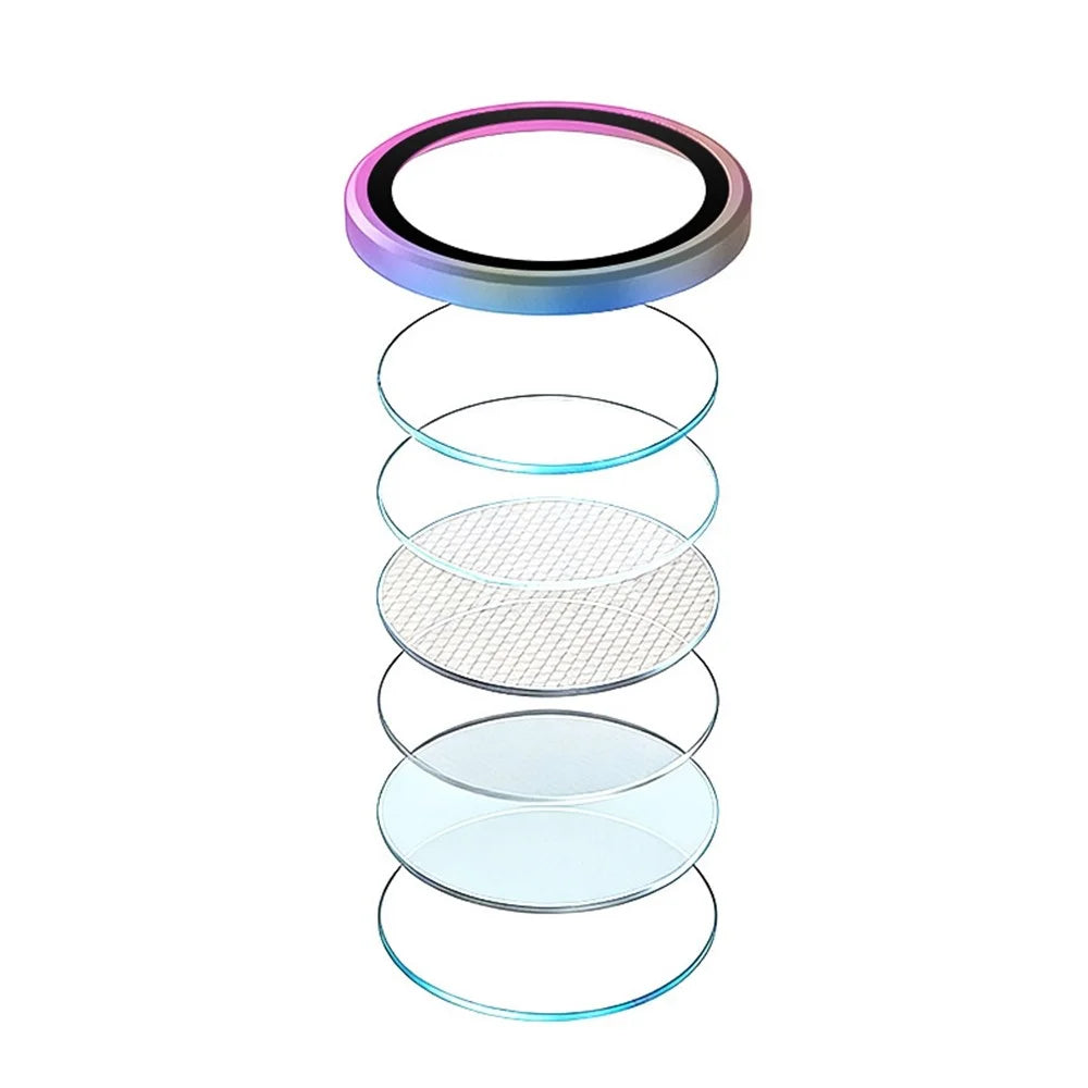 RURIHAI For Huawei Pura 90 Pro Max Camera Lens Protector Tempered Glass Metal Ring Lens Film - Multi-color - 3