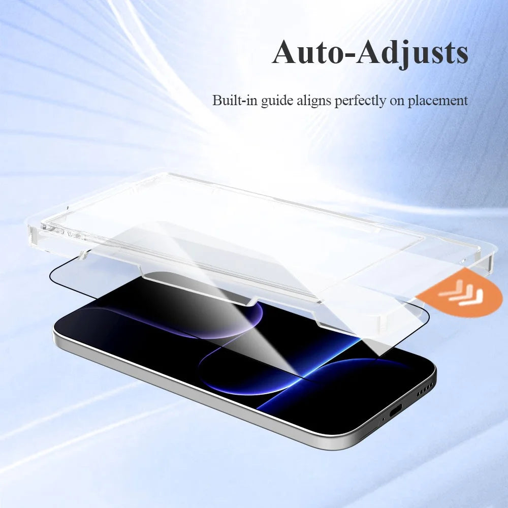 LEREACH Tempered Glass Full Screen Protector For Honor 600 5G / 600 Pro 5G / 500 Pro 5G Anti-Fingerprint Film with Dust-Free Installation Tool - Black - 6
