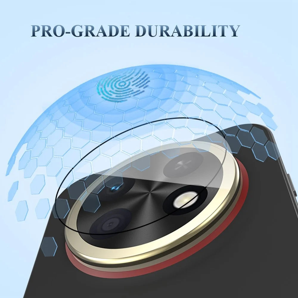 LEREACH 2Pcs for Huawei Enjoy 90 Pro Max / nova 15 Max Camera Lens Protector Full Cover High Aluminium-silicon Glass Lens Film with Auto-Align Installation Frame - Transparent with Black Circle - 3