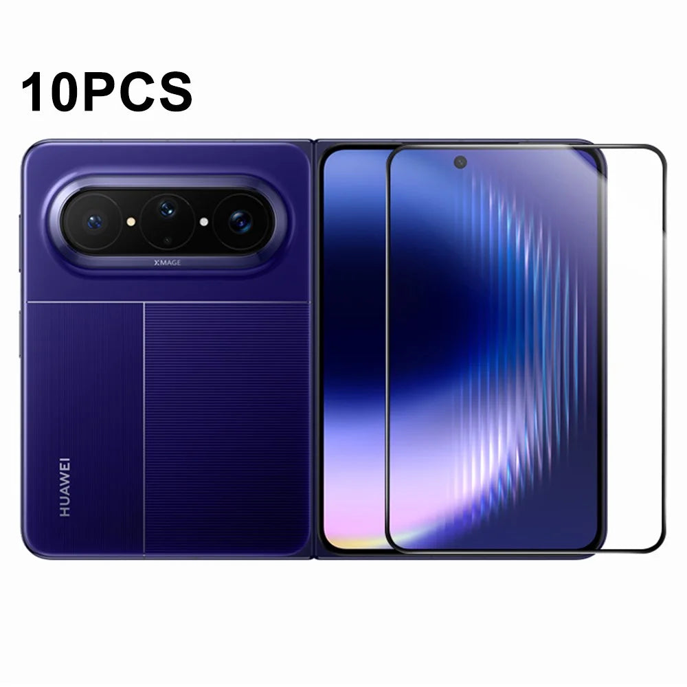 RURIHAI 10Pcs For Huawei Pura X Max High Aluminium-Silicon Glass Film Full Glue 0.26mm 2.5D Full Screen Protector - 1