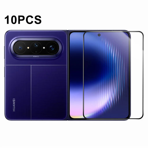RURIHAI 10Pcs For Huawei Pura X Max High Aluminium-Silicon Glass Film Full Glue 0.26mm 2.5D Full Screen Protector - 1