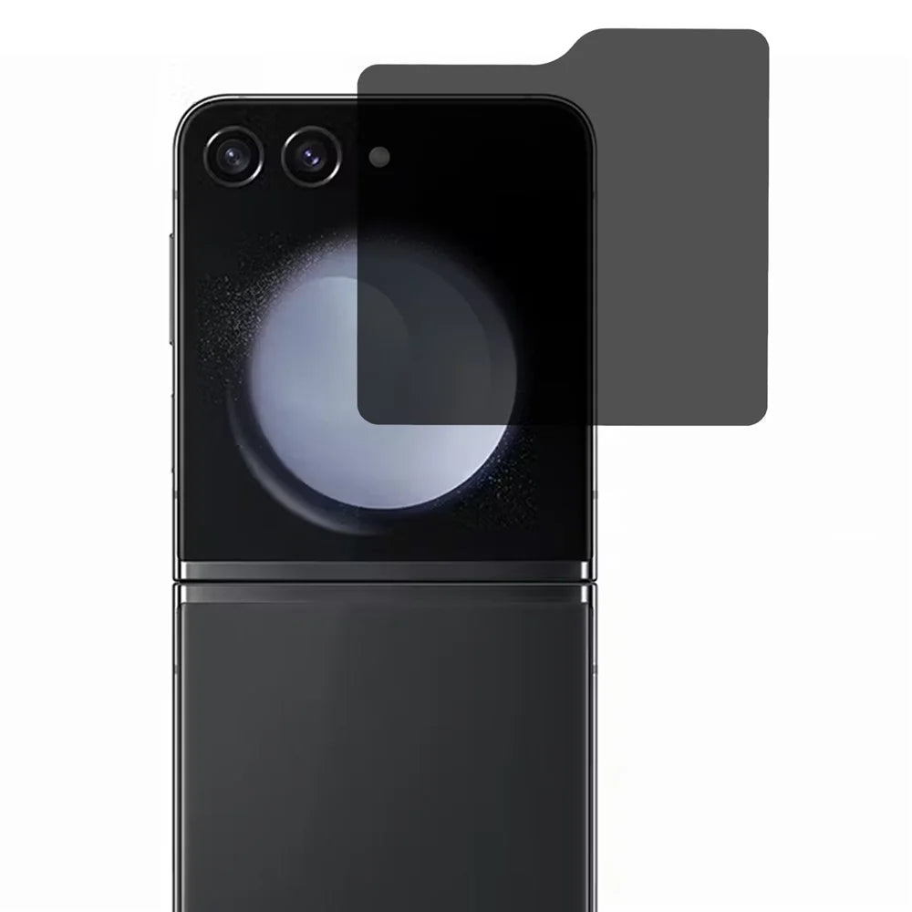 For Samsung Galaxy Z Flip8 Screen Protector Full Glue 180-Degree Anti-Spy Tempered Glass Film (Outer Screen) - 1