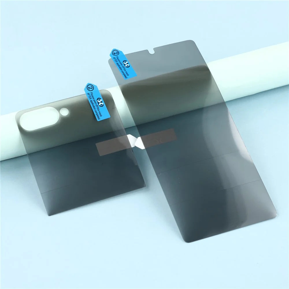 For Motorola Razr 70 Ultra / Razr 70+ Privacy Hydrogel Screen Protector 180-Degree Anti Spy Front / Back Screen PET + TPU Films - 3