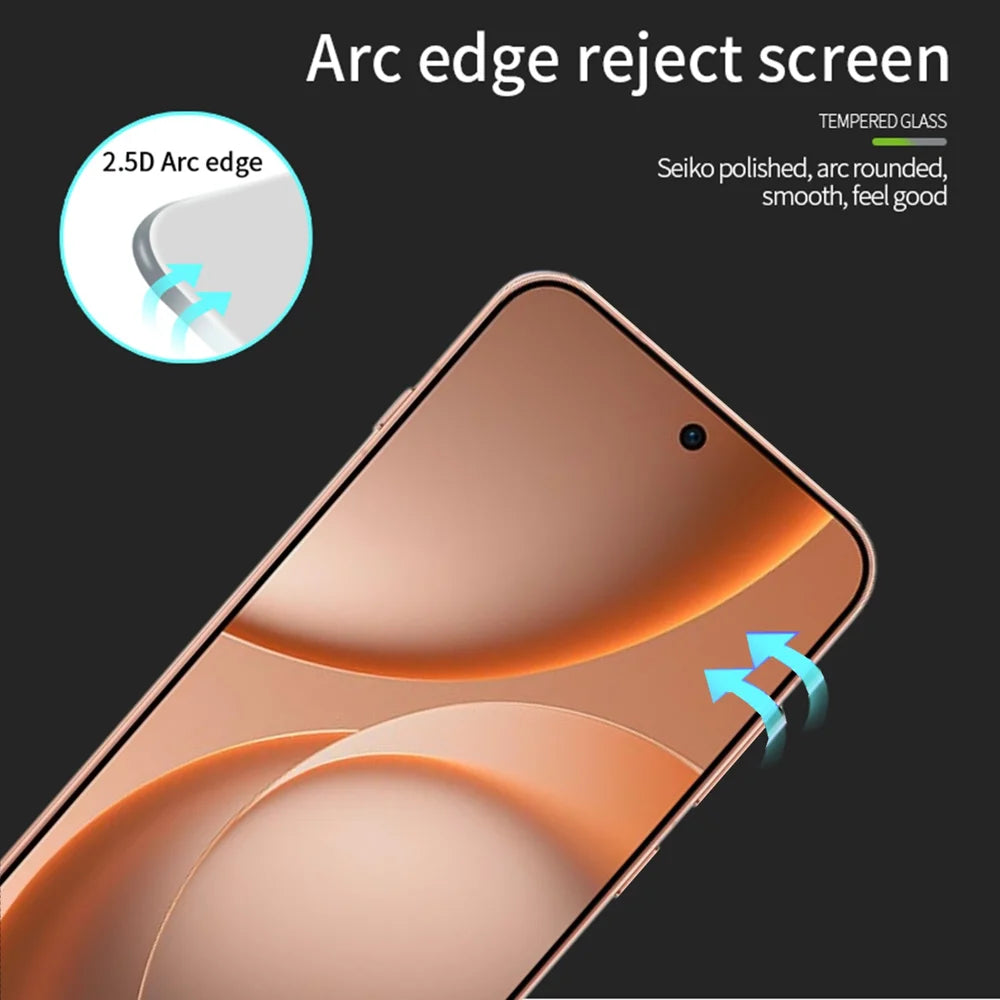 MOFI for Oppo Find X9s 5G Screen Protector 9H Full Glue Full Coverage High Aluminum-Silicon Glass Film - Black - 2