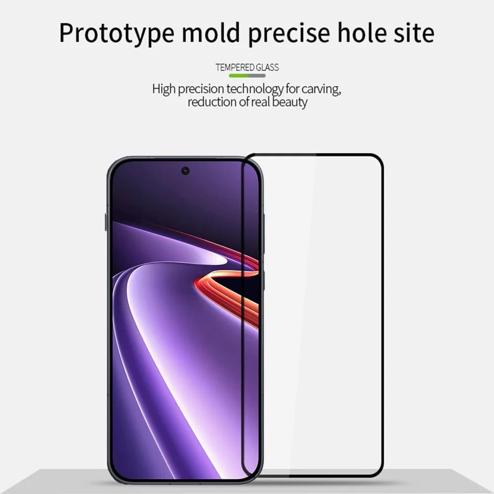 MOFI for OnePlus Ace 6 Ultra 5G Screen Protector 9H Full Glue Full Coverage High Aluminum-Silicon Glass Film - Black - 3