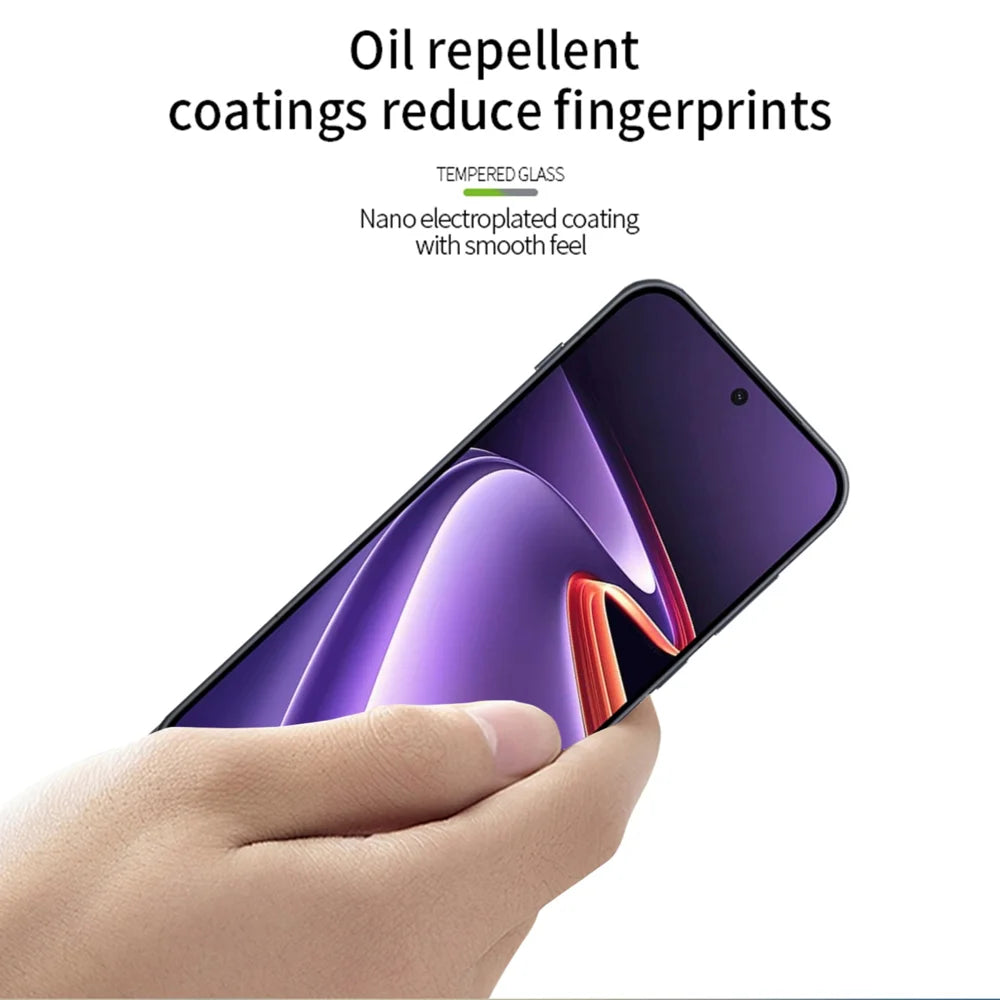 MOFI for OnePlus Ace 6 Ultra 5G Screen Protector 9H Full Glue Full Coverage High Aluminum-Silicon Glass Film - Black - 4