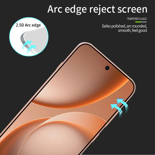 PINWUYO for Oppo Find X9s 5G Tempered Glass Film  JK Series-2 9H Full Glue Full Screen Protector - Black - 2