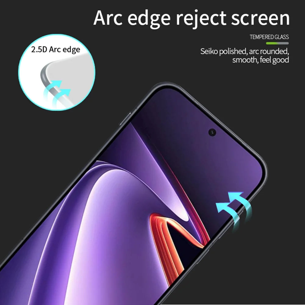 PINWUYO for OnePlus Ace 6 Ultra 5G Tempered Glass Film  JK Series-2 9H Full Glue Full Screen Protector - Black - 2