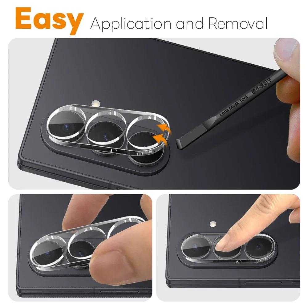 NORTHJO For Samsung Galaxy Z Fold8 Ultra Camera Lens Protector Tempered Glass HD Clear 3D Full Coverage - Transparent - 4