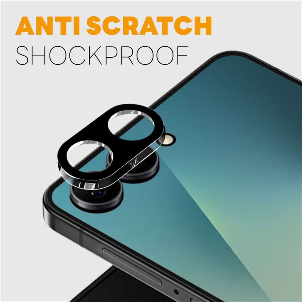 NORTHJO For Samsung Galaxy Z Flip8 Camera Lens Protector Silk Printing 3D Clear Full Screen Tempered Glass Lens Film - Black - 3