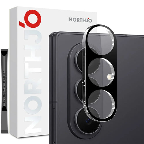 NORTHJO For Samsung Galaxy Z Fold8 Ultra Camera Lens Protector Silk Printing 3D Clear Full Screen Tempered Glass Lens Film - Black - 1