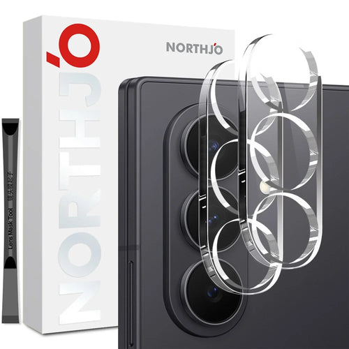 NORTHJO 2Pcs For Samsung Galaxy Z Fold8 Ultra Tempered Glass Camera Lens Protector Clear 3D Integrated Full Coverage - Transparent - 1