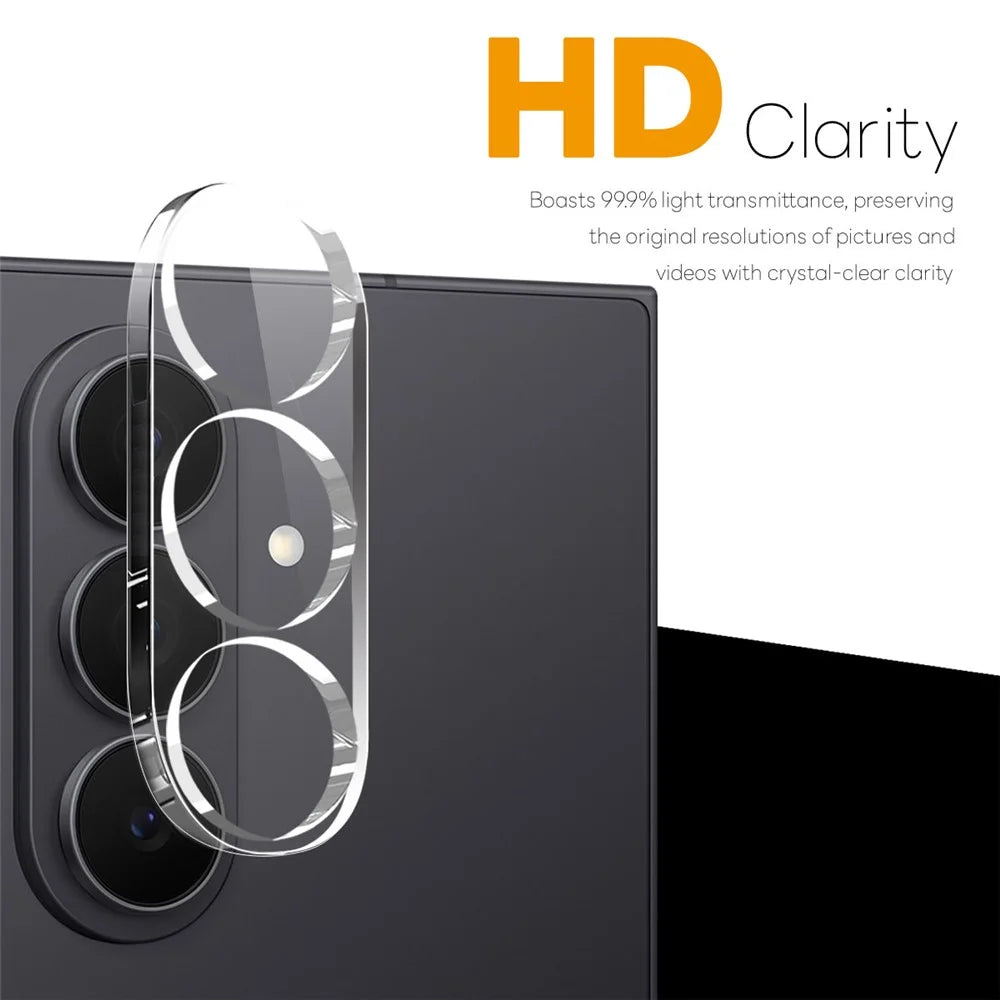 NORTHJO 2Pcs For Samsung Galaxy Z Fold8 Ultra Tempered Glass Camera Lens Protector Clear 3D Integrated Full Coverage - Transparent - 2