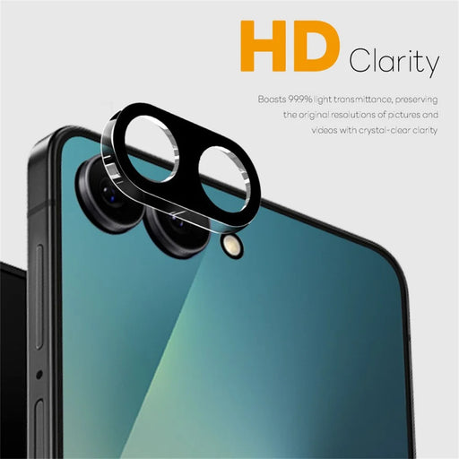 NORTHJO 2Pcs For Samsung Galaxy Z Flip8 Full Coverage Camera Lens Protector Silk Printing 3D Clear Tempered Glass Lens Film - Black - 2