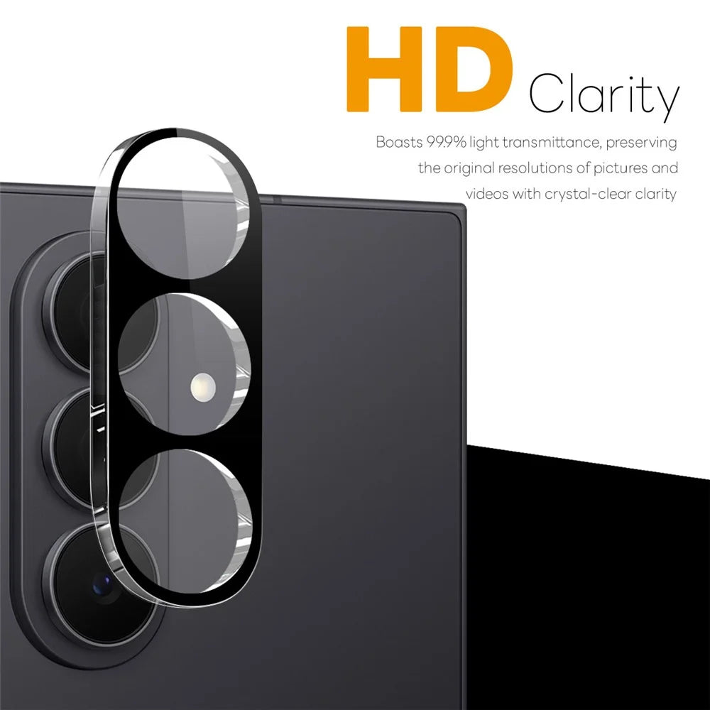 NORTHJO 2Pcs For Samsung Galaxy Z Fold8 Ultra Full Coverage Camera Lens Protector Silk Printing 3D Clear Tempered Glass Lens Film - Black - 2