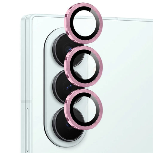 NORTHJO 1 Set For Samsung Galaxy Z Fold8 Ultra Tempered Glass Camera Lens Film CD Veins Metal Ring Lens Guard (Complete Coverage) - Pink - 2