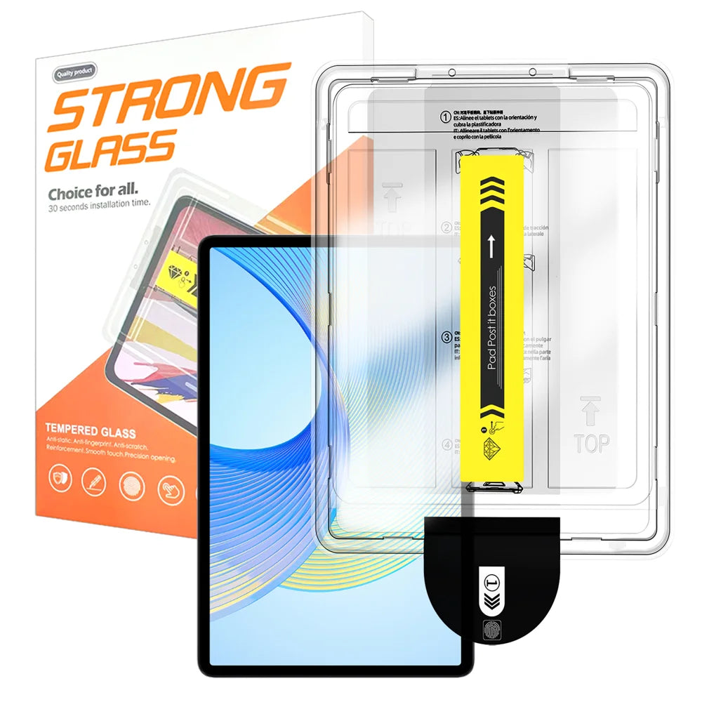 For Honor Pad X8 Pro Screen Protector Arc Edge Tempered Glass Film with Auto Dust-free Installation Tool (NOT Complete Covering) - Transparent - 1