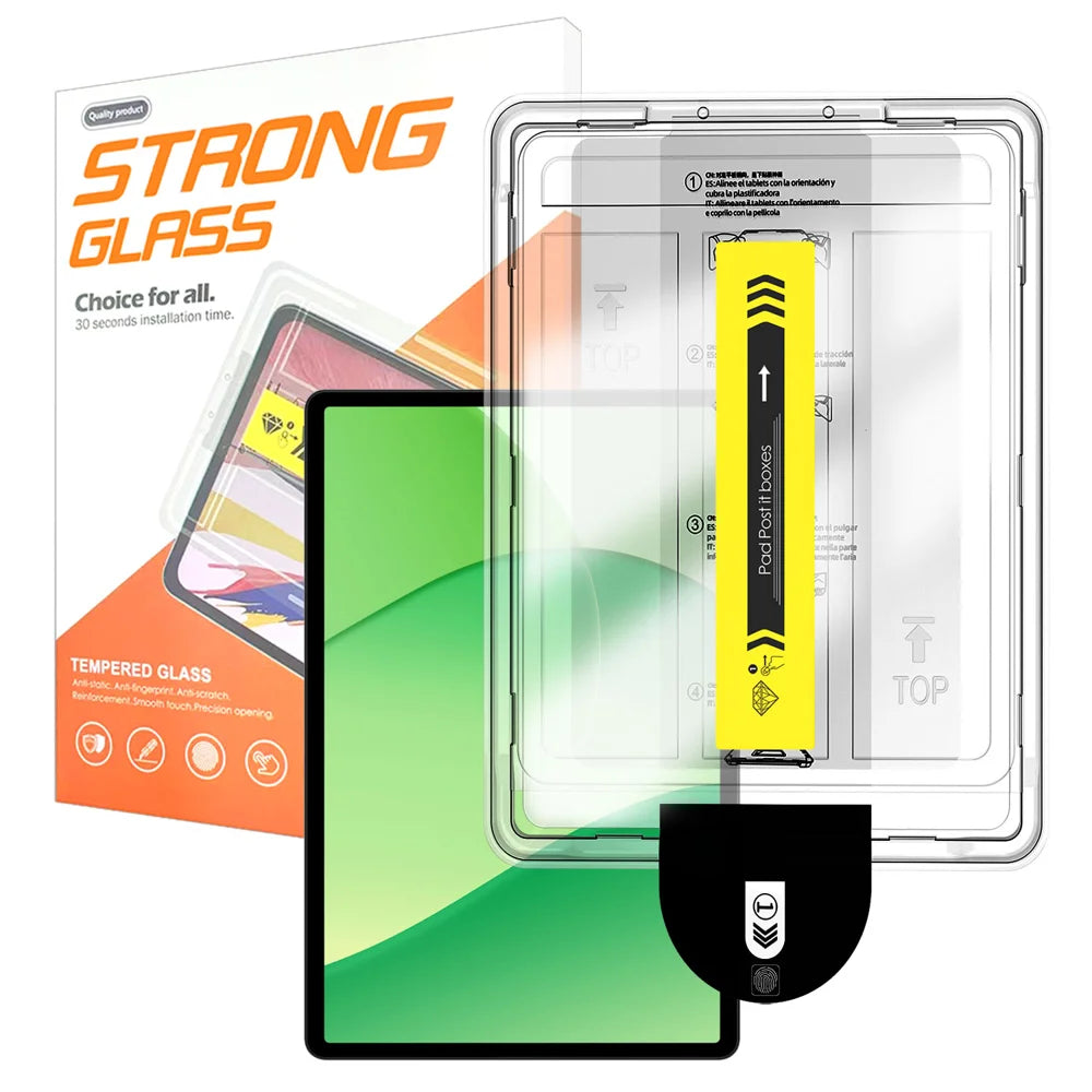 For Oppo Pad SE Screen Protector Arc Edge Tempered Glass Film with Auto Dust-free Installation Tool (NOT Complete Covering) - Transparent - 1