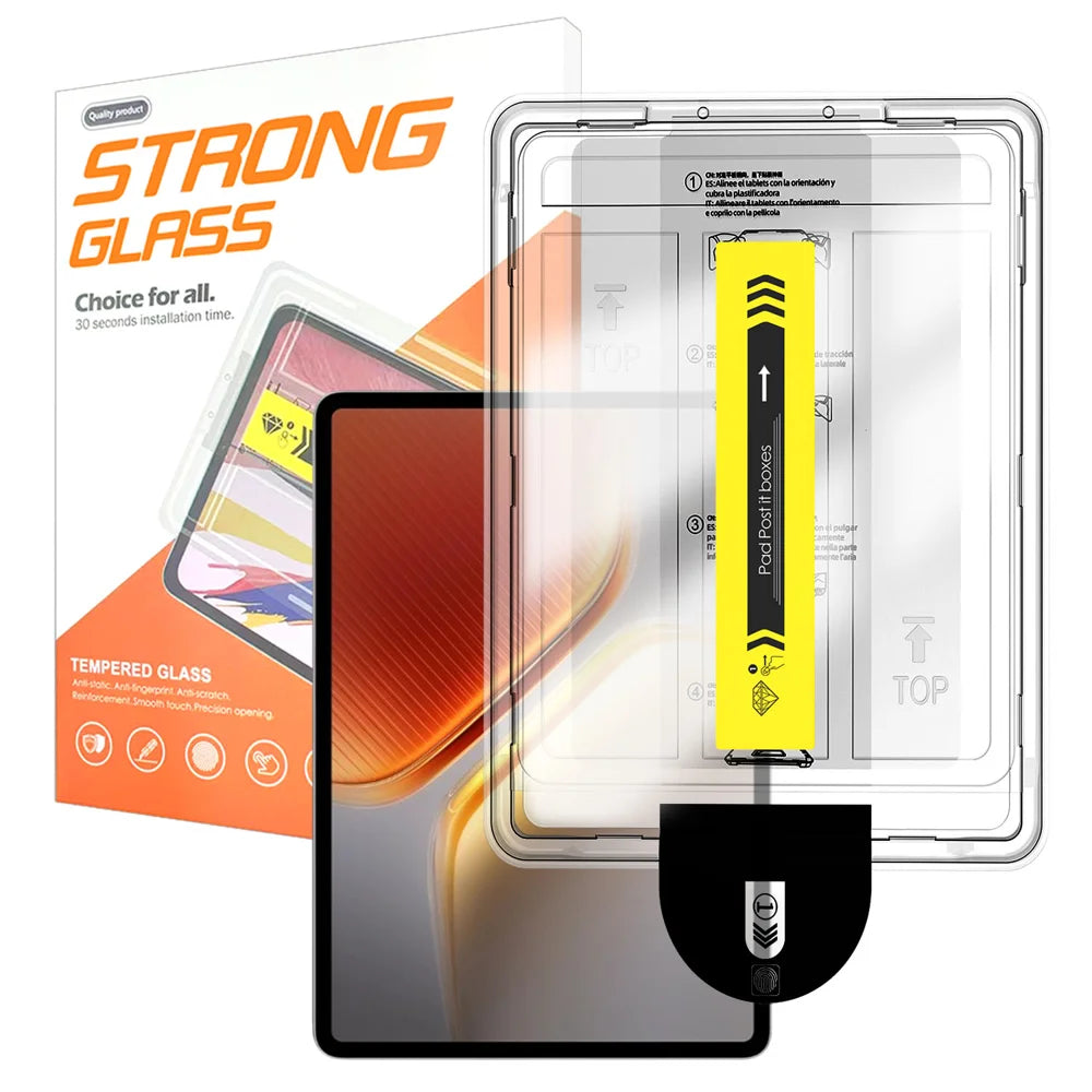 For vivo IQOO Pad5 Pro Screen Protector Arc Edge Tempered Glass Film with Auto Dust-free Installation Tool (NOT Complete Covering) - Transparent - 1