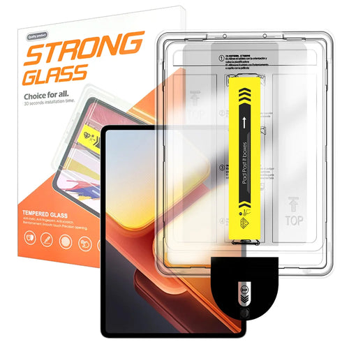 For vivo iQOO Pad2 Pro Screen Protector Arc Edge Tempered Glass Film with Auto Dust-free Installation Tool (NOT Complete Covering) - Transparent - 1