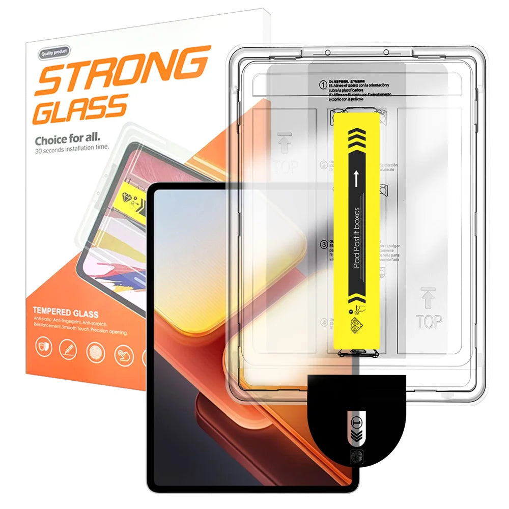 For vivo iQOO Pad2 Screen Protector Arc Edge Tempered Glass Film with Auto Dust-free Installation Tool (NOT Complete Covering) - Transparent - 1