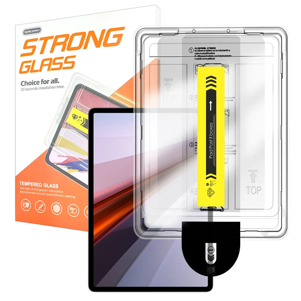 For vivo iQOO Pad Air Screen Protector Arc Edge Tempered Glass Film with Auto Dust-free Installation Tool (NOT Complete Covering) - Transparent - 1