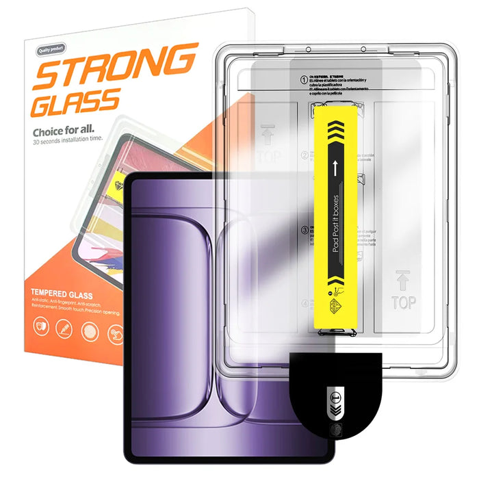 For OnePlus Pad 2 Pro Screen Protector Arc Edge Tempered Glass Film with Auto Dust-free Installation Tool (NOT Complete Covering) - Transparent - 1