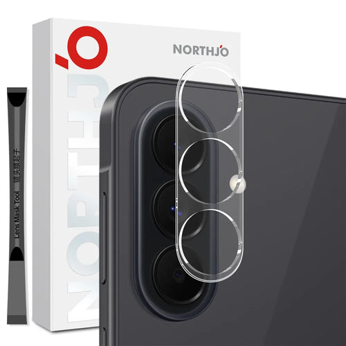 NORTHJO For Samsung Galaxy S26 FE Camera Lens Protector Tempered Glass HD Clear 3D Full Coverage - Transparent - 1