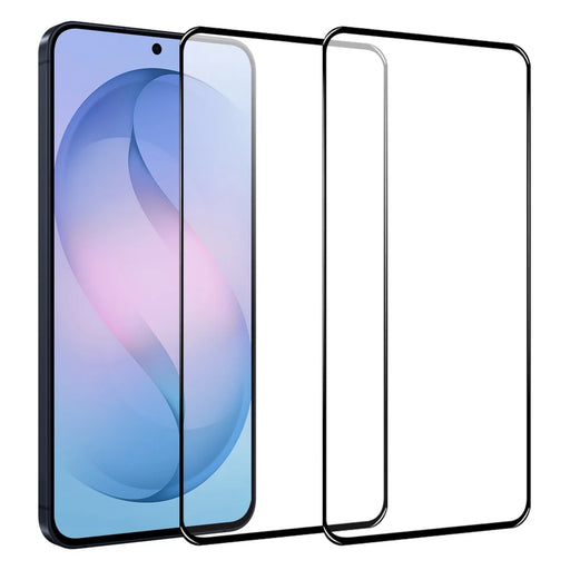 NORTHJO 2Pcs A+ For Samsung Galaxy S26 FE Screen Protector Full Coverage 0.3mm 2.5D High Aluminum-silicon Glass Silk Printing Film - 1