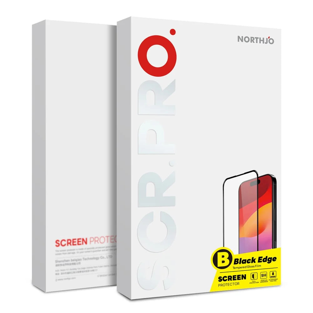 NORTHJO 2Pcs A+ For Samsung Galaxy S26 FE Screen Protector Full Coverage 0.3mm 2.5D High Aluminum-silicon Glass Silk Printing Film - 4