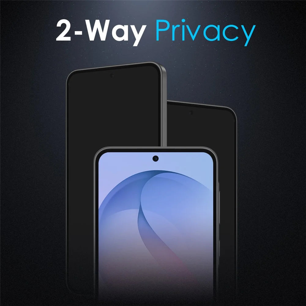 NORTHJO A++ For Samsung Galaxy S26 FE Screen Protector Privacy Full Glue Silk Printing Anti-Spy Tempered Glass Film - 3