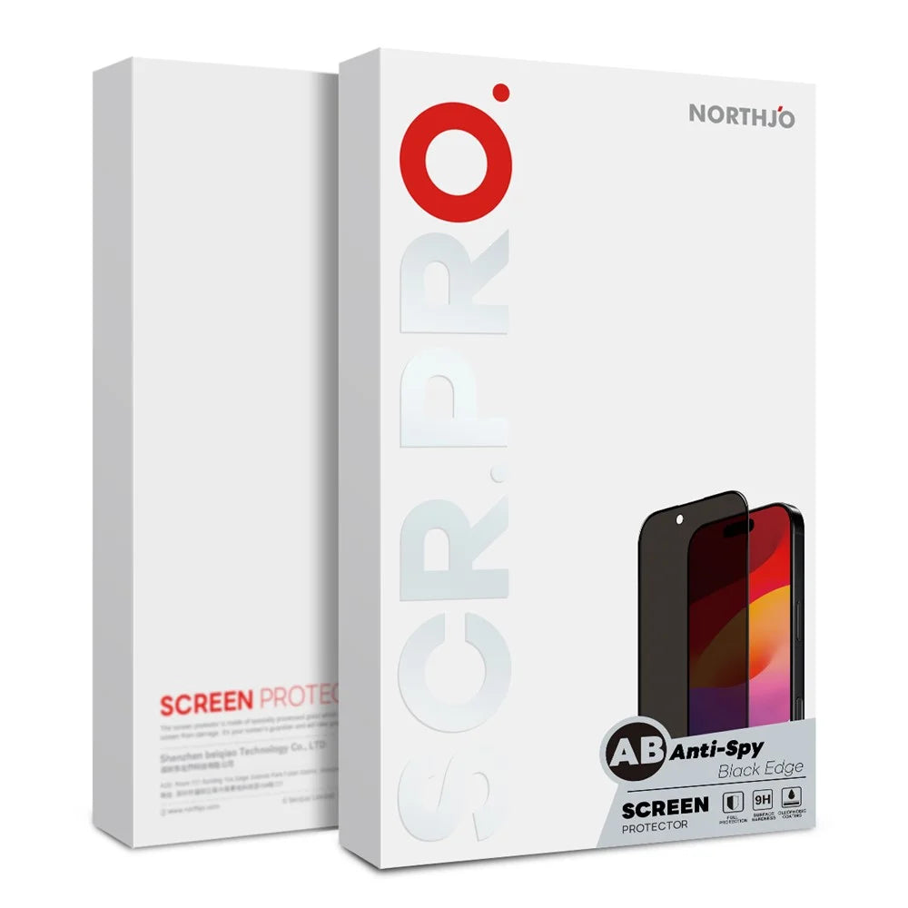 NORTHJO A++ For Samsung Galaxy S26 FE Screen Protector Privacy Full Glue Silk Printing Anti-Spy Tempered Glass Film - 4