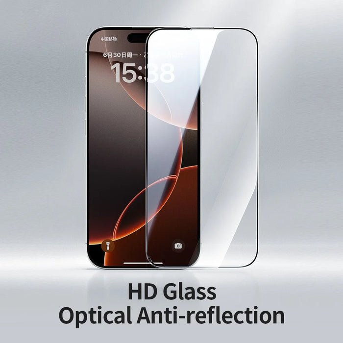 ZGA for iPhone Air Screen Protector 3D Full Coverage HD High Aluminum-silicon Glass Film with Dust-Free Installation Tool - Transparent with Black Edge - 3