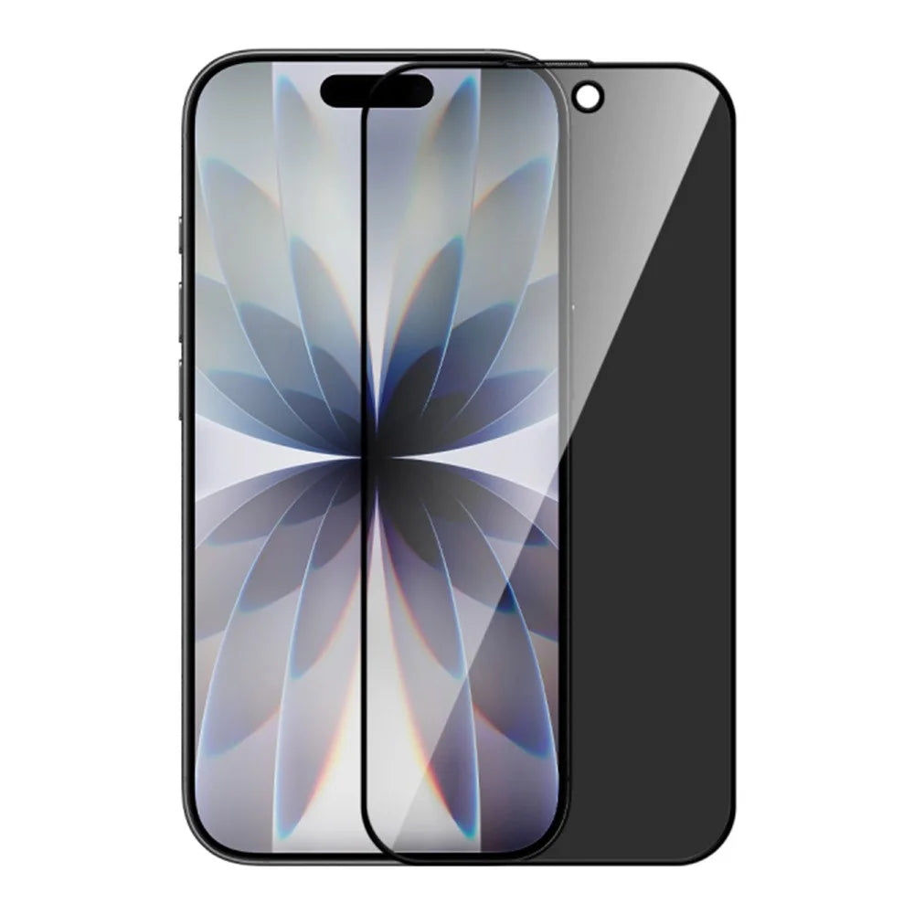 ZGA for iPhone 17 Pro Anti-spy Screen Protector 3D Full Coverage Anti-static High Aluminum-Silicon Glass Film - Black - 1
