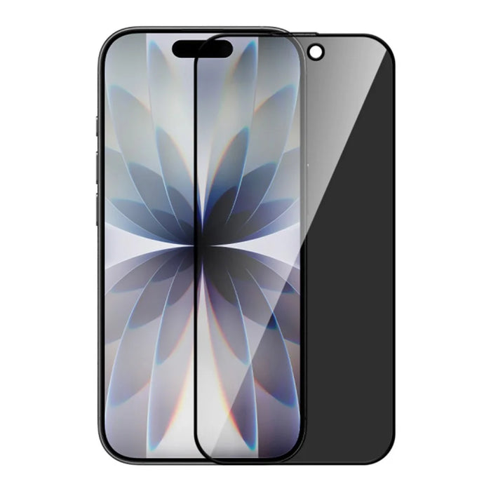 ZGA for iPhone 17 Pro Anti-spy Screen Protector 3D Full Coverage Anti-static High Aluminum-Silicon Glass Film - Black - 1