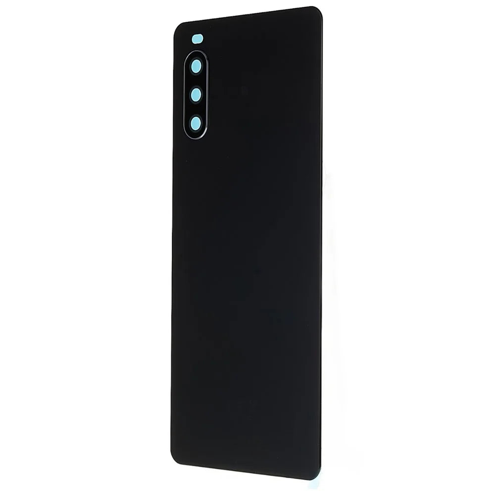 For Sony Xperia 10 III 5G OEM Battery Housing with Adhesive Sticker + Camera Lens Cover - Black - 2