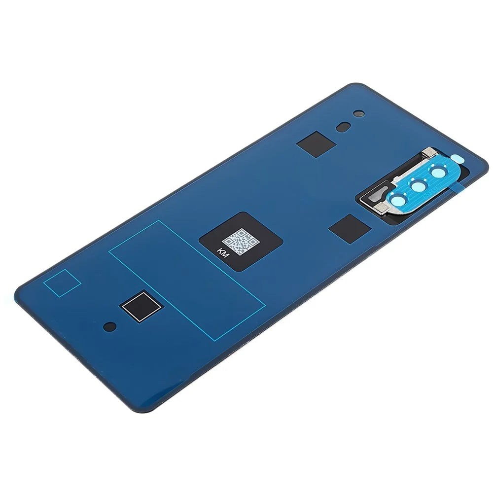 For Sony Xperia 10 III 5G OEM Battery Housing with Adhesive Sticker + Camera Lens Cover - Black - 5